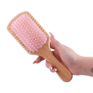 Cepillo natural de banboo, para cabello liso