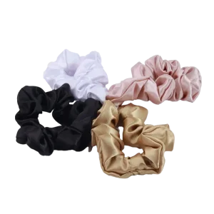 Scrunchies De Seda cuida tu cabello del frizz