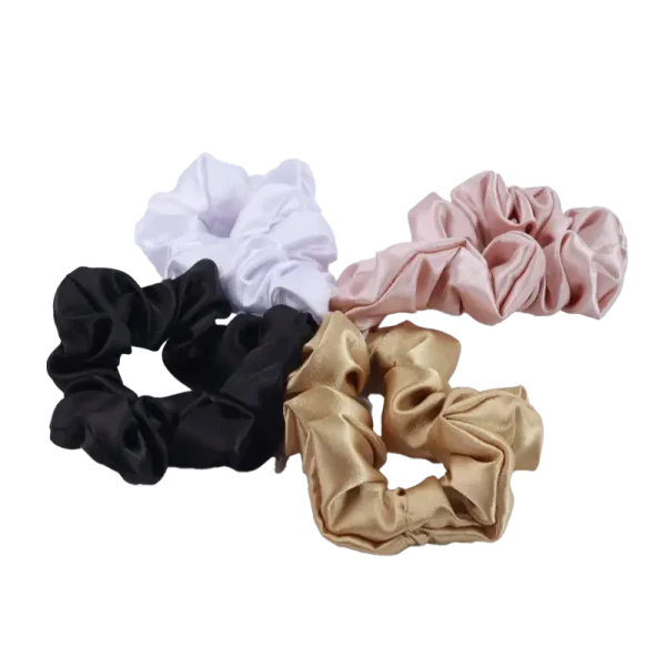 Scrunchies De Seda cuida tu cabello del frizz